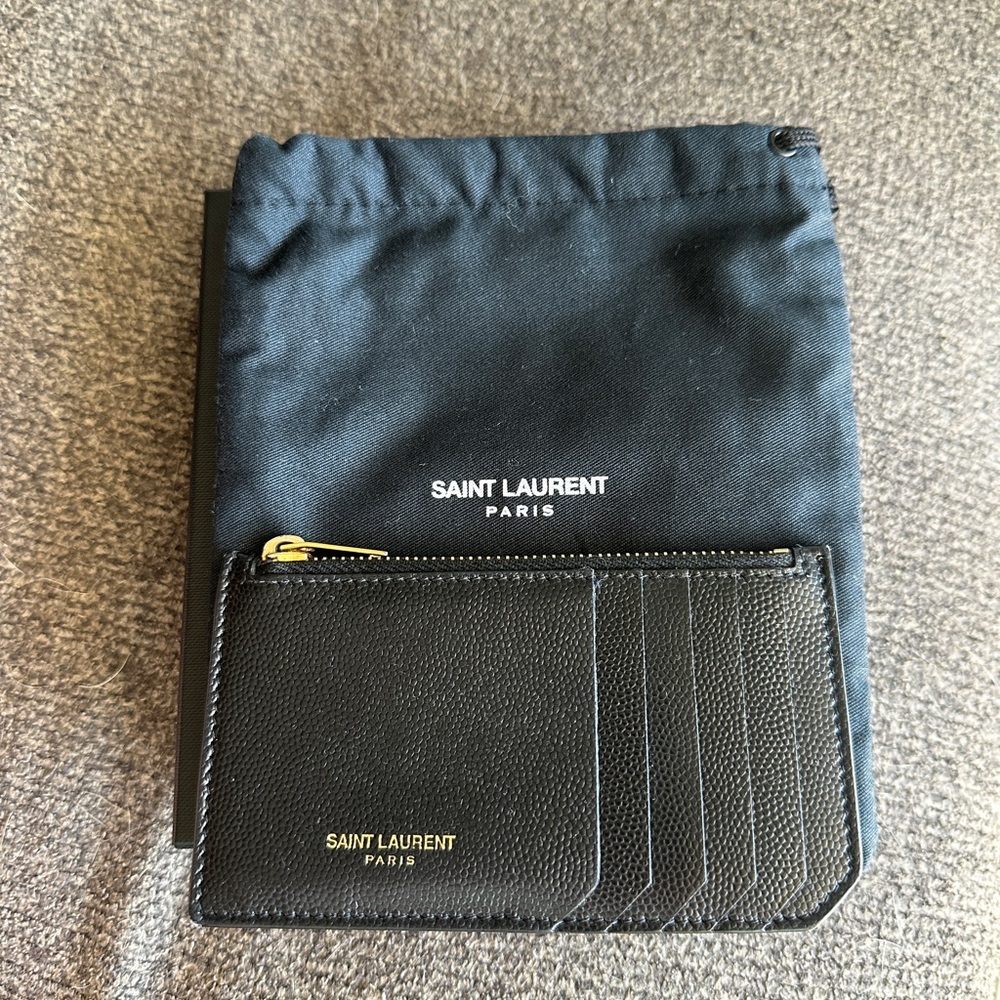 Saint Laurent Fragments Black Card Holder